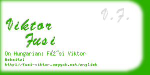 viktor fusi business card